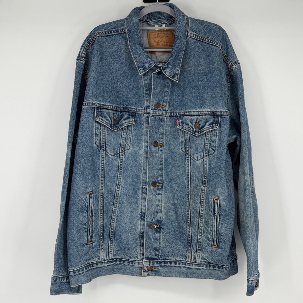 Levis 70507-0389 Denim Trucker Jacket Mens XXL Blue Stonewash Vintage 90s Mexico
